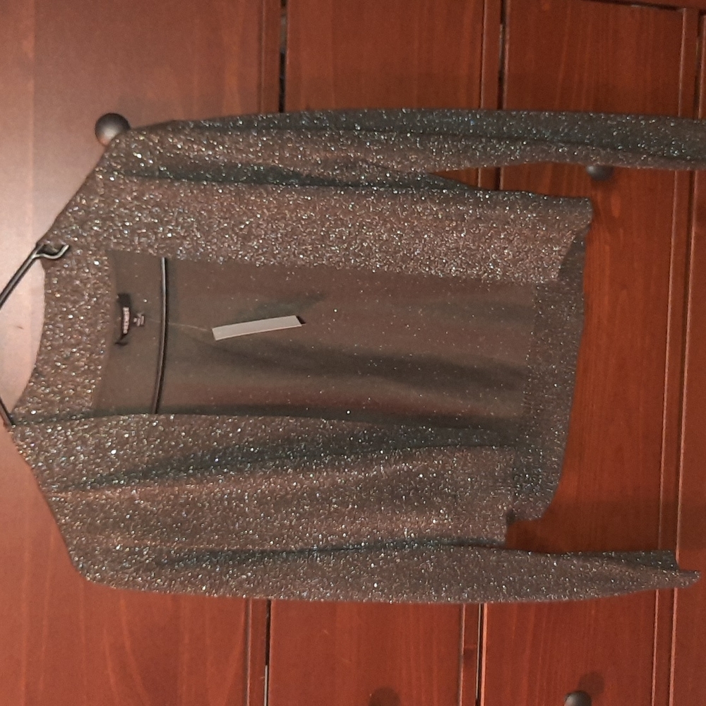 Black sparkly cardigan women's medium NWT